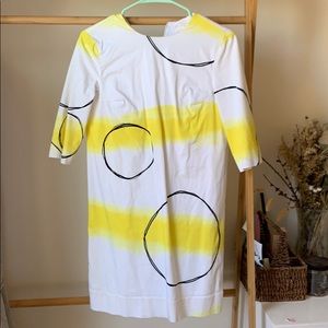 COS short sleeve Mini Dress w/Yellow accents
